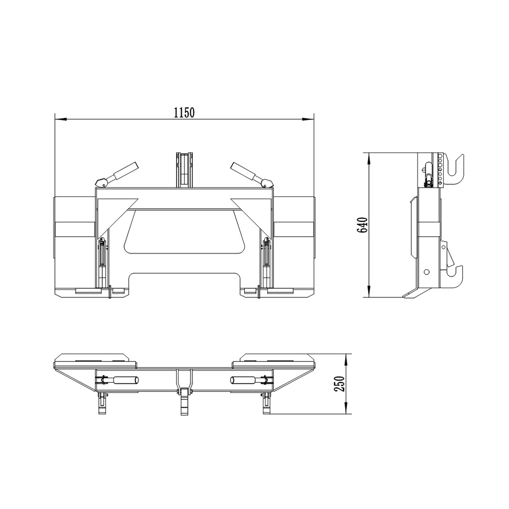 Skid steer 3-punkts lynkobling details